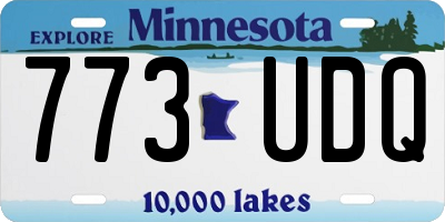 MN license plate 773UDQ