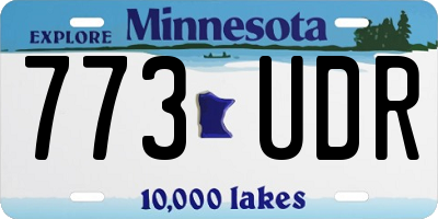 MN license plate 773UDR