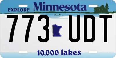 MN license plate 773UDT