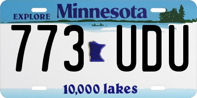 MN license plate 773UDU