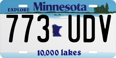 MN license plate 773UDV