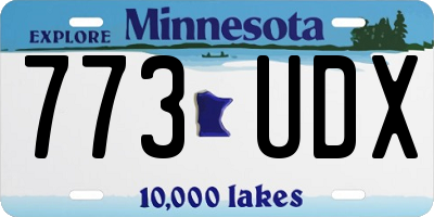 MN license plate 773UDX