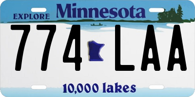 MN license plate 774LAA