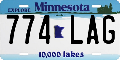 MN license plate 774LAG