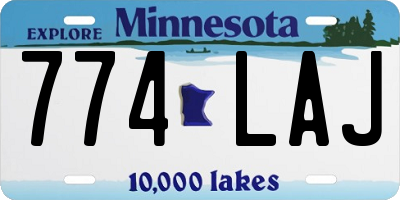 MN license plate 774LAJ