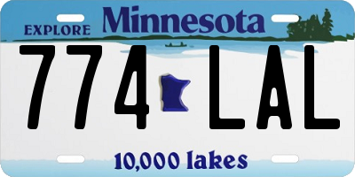 MN license plate 774LAL