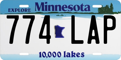 MN license plate 774LAP