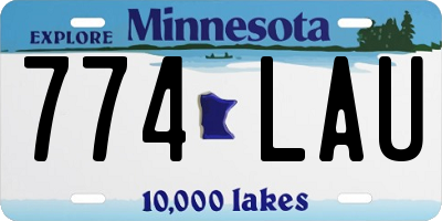 MN license plate 774LAU