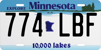 MN license plate 774LBF