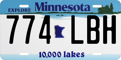 MN license plate 774LBH