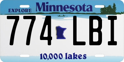 MN license plate 774LBI