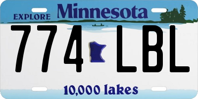 MN license plate 774LBL