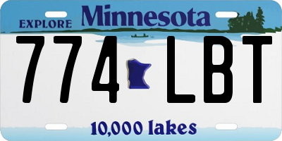 MN license plate 774LBT
