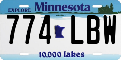 MN license plate 774LBW