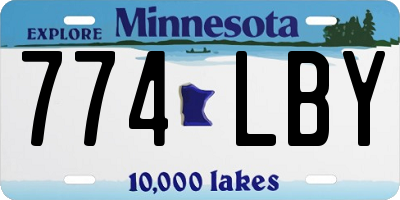 MN license plate 774LBY