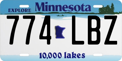 MN license plate 774LBZ