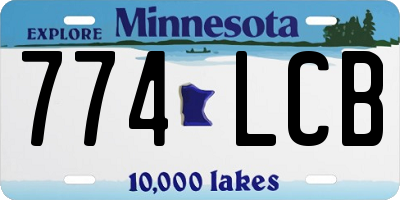 MN license plate 774LCB