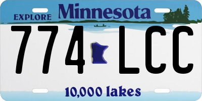 MN license plate 774LCC