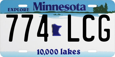 MN license plate 774LCG