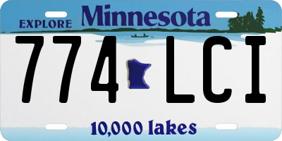 MN license plate 774LCI