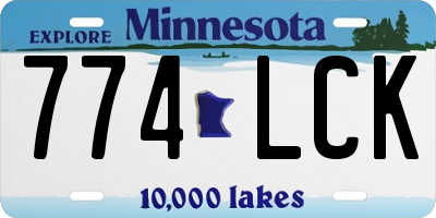 MN license plate 774LCK