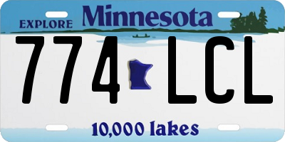 MN license plate 774LCL