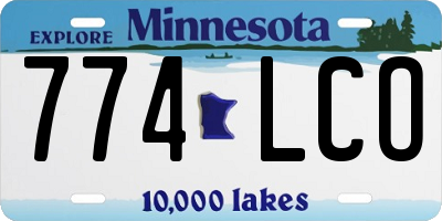MN license plate 774LCO