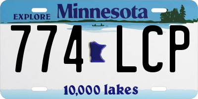 MN license plate 774LCP