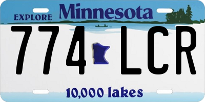 MN license plate 774LCR