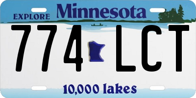 MN license plate 774LCT