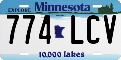 MN license plate 774LCV