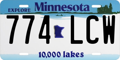 MN license plate 774LCW