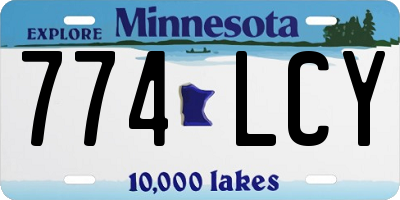 MN license plate 774LCY