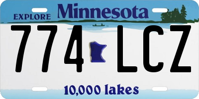 MN license plate 774LCZ