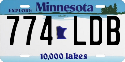 MN license plate 774LDB