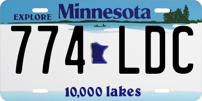 MN license plate 774LDC