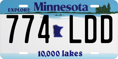 MN license plate 774LDD