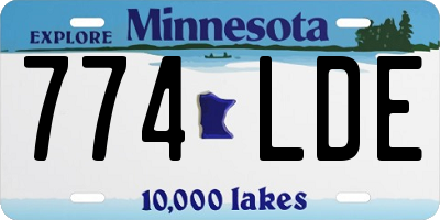 MN license plate 774LDE
