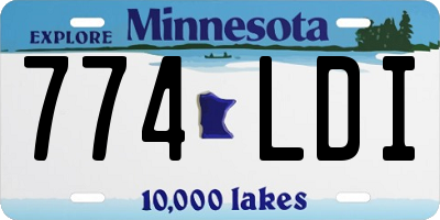 MN license plate 774LDI