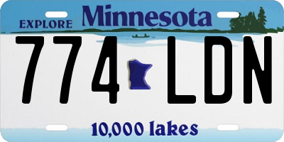 MN license plate 774LDN