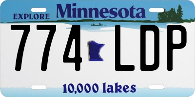 MN license plate 774LDP
