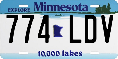 MN license plate 774LDV