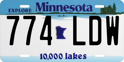 MN license plate 774LDW