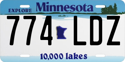 MN license plate 774LDZ