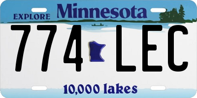 MN license plate 774LEC
