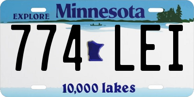 MN license plate 774LEI