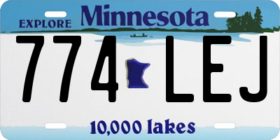MN license plate 774LEJ
