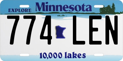 MN license plate 774LEN