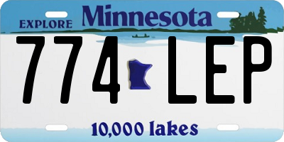 MN license plate 774LEP