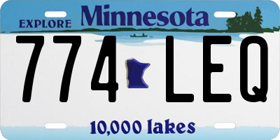 MN license plate 774LEQ